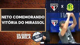 Baú do Neto | Jogadores do Mirassol reagem a vídeo de Neto comemorando vitória: É maluco!