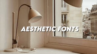 30 Aesthetic Fonts You should use 2020 | With links!