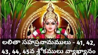 Lalitha Sahasranamam with meaning in Telugu - 41,42,43,44,45 slokas