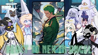 Hazbin Hotel Angels react to zoro | Lucifer | Charlie | Gacha life 2 | Onepiece Luffy Strawhat