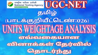 𝗨𝗚𝗖-𝗡𝗘𝗧/𝗝𝗥𝗙| தமிழ் (026) | அலகுகளின் எடைப் பகுப்பாய்வு | தொடர்ந்து தேர்வில் கேட்கப்படும் வினாக்கள்