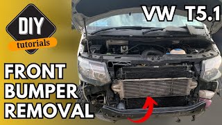 HOW TO REMOVE FRONT BUMPER VW TRANSPORTER T5.1