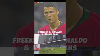 Freekick C. Ronaldo & Reaksi Fans. #ronaldo #freekick #portugal #shorts