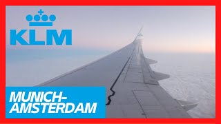 Super early KLM flight! Munich to Amsterdam - Boeing 737-800 FLIGHT REVIEW