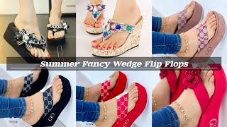 Wedge Flip Flops/ Summer Wedge Flip Flops/ Beautiful Wedge Flip Flops Sumik Collection