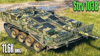 Strv 103B карта Тихий берег, 11.6К dmg, 10 kills, Пул. WoT 1.7.1. 2К VIDEO.