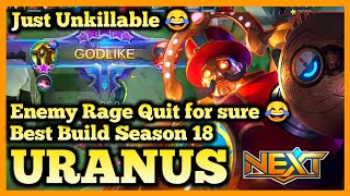 SEASON 18 OP SOLO LANE, URANUS BEST BUILD, URANUS MOBILE LEGENDS, URANUS GAMEPLAY, META, 2020 MLBB