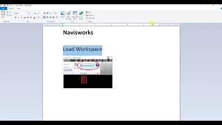 Load Workspace in Navisworks