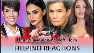 Filipino Celebrities  React to Manny Pacquaio VS. Jeff Horn's BOXING MATCH (Full)