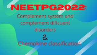 target neetpg 2022|complement system and disorder|chemokine classification|image and table series 3|