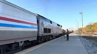 Amtrak 187 leads 29 out of Elkhart! (Heartland Flyer’s Big Game train)