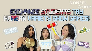 [Talk to me in Korean] Exchange Students Try Korean Variety Show Games! 🇺🇸🇰🇷