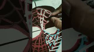 drawing spiderman miles morales glow