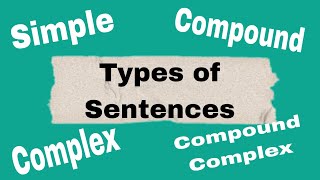 Types of Sentences - Simple, Compound, Complex, Compound Complex Sentences #sentencetypes