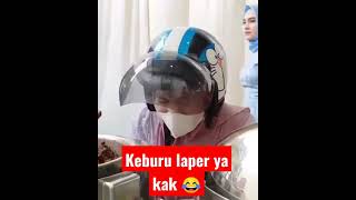 KAKAKNYA LUPA NIH, KONDANGAN PAKE HELM‼️#short