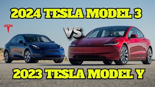 2024 Tesla Model 3 vs 2023 Tesla Model Y Y U Shoul