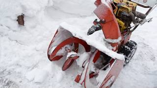 Clearing some snow with the old Ariens snow blower.