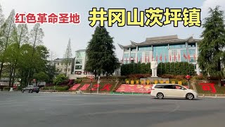 实拍革命圣地井冈山茨坪镇，风景秀丽，到处都是红色旅游景点