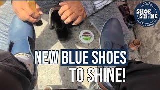 S7E97 New Blue Shoes  #ASMR #shoeshine #faustoarizmendi