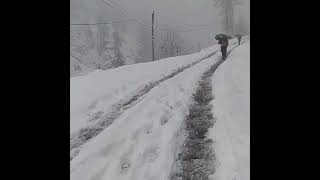 walking in sharda Neelam valley kashmir# heavy snow #pakistan lovly memory and adventure