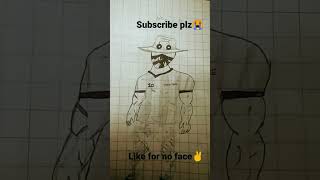 no face 👿my drawing ☠️ #freefire #dhoni #ganasong #attitide #emote #ipl2023 #jacksparrow #howtodraw