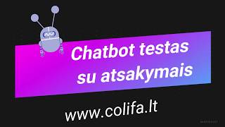 Chatbot testas su atsakymais ir kontaktų rinkimu