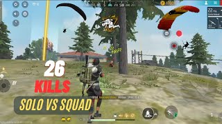 26 Kills🔥 99% Headshot🎯 | Solo Vs Squad | Gameplay Free fire | Ranjeet 3.0