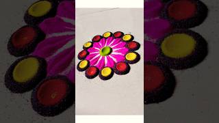 beautiful rangoli #easy #flower #youtubeshorts