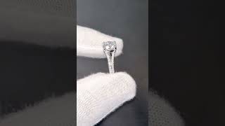 Solitaire Side Stone Engagement Ring