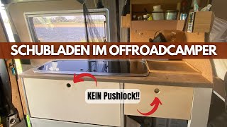 Offroadtaugliche Schubladen und neuer Tisch für den Sprinter 4x4 Campervan