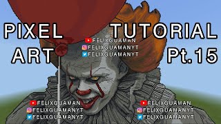 Minecraft Pixel Art Tutorial - Pennywise (IT) Part 15