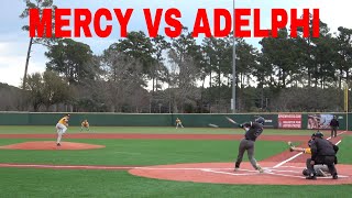 MERCY COLLEGE BASEBALL VS ADELPHI IN MYRTLE BEACH SOUTH CAROLINA