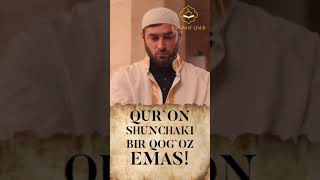 USTOZ ABDIVALI QORI AKA quron shunchaki bir qog'oz emas