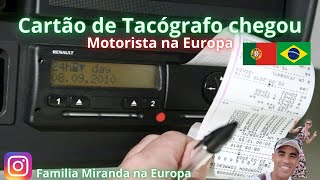 Cartão de tacógrafo chegou, ítem obrigatório para trabalhar #portugal #cplp #brasil EP.87