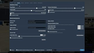 Setting the Rendering Options in X Plane 11