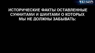 Исторические факты оставленные суннитами и шиитами!