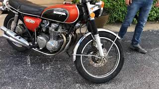 1973 Honda CB550 - Start, Idle, Walkaround