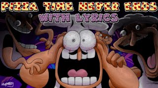 Pizza Time Never Ends WITH LYRICS By RecD - Fake Peppino Pizza Tower Cover