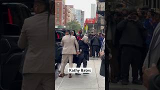 Kathy Bates before the Late Show with Stephen Colbert in New York #misery #titanic #stephenking