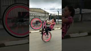 Girl Cycle Impossible Stunt 🙀 #shorts