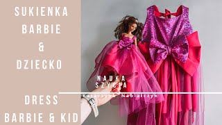 Szyję taką samą sukienkę dla barbie i dziecka I Zestaw I Sewing the same dress for barbie and baby