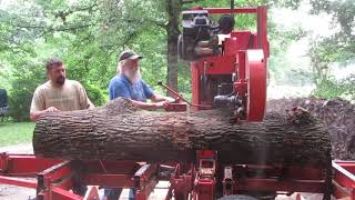 Ash logs being milled