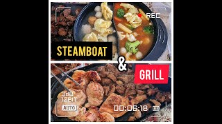 STEAMBOAT & GRILL . Santai Barbeque dengan family 👍😋 #shorts