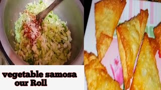 Veg spring Roll & Crispy Vegetables Samosa With Home made Sheets Ramzan special Recipes