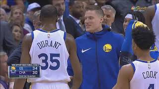 Stephen Curry In Disbelief Of Kevin Durant's Crazy Step-Back! Warriors vs Hornets