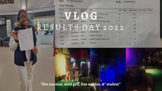 GCSE RESULTS DAY VLOG | live reaction, mini golf, nandos, A* student