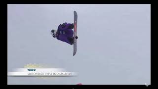 Mark Mcmorris Winner of the BIG AIR Switch backside 1620 World Snowboard Championships 2021 Aspen