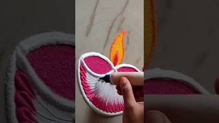 Beautiful rangoli design 🥰😍😍😗|Very easy easyyy... 🤩🥰#shorts