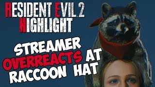 STREAMER OVERREACTS AT RACCOON HAT - Resident Evil 2 Remake | Stream Highlight