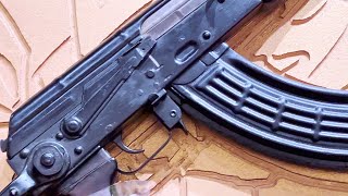 Rifle 7.62 mm AK 47 in museum exhibition